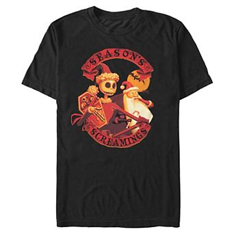 Men's Disney's Jack Skellington Season's Screamings Graphic Tee