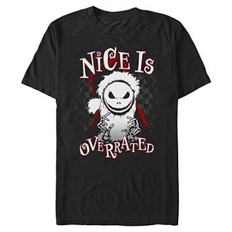 Men's Disney's Jack Skellington Nice Is Overrated Graphic Tee
