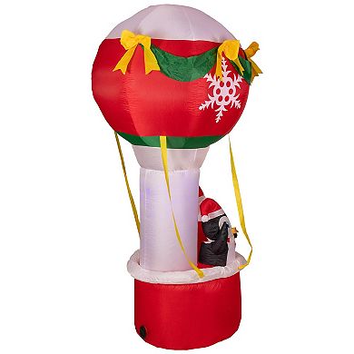 Northlight Lighted Inflatable Feliz Navidad Hot Air Balloon Outdoor Decoration - 7'