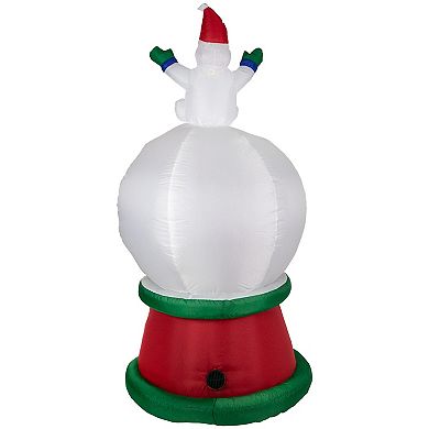 Northlight Lighted Inflatable Santa & Friends Snow Globe Outdoor Decoration - 6.75 Feet