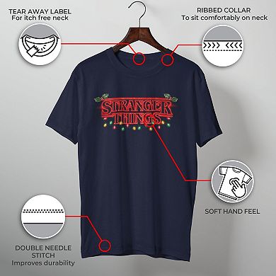 Men's Stranger Things Christmas Lights Graphic Tee