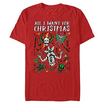Men's Stranger Things All I Want For Christmas Graphic Tee