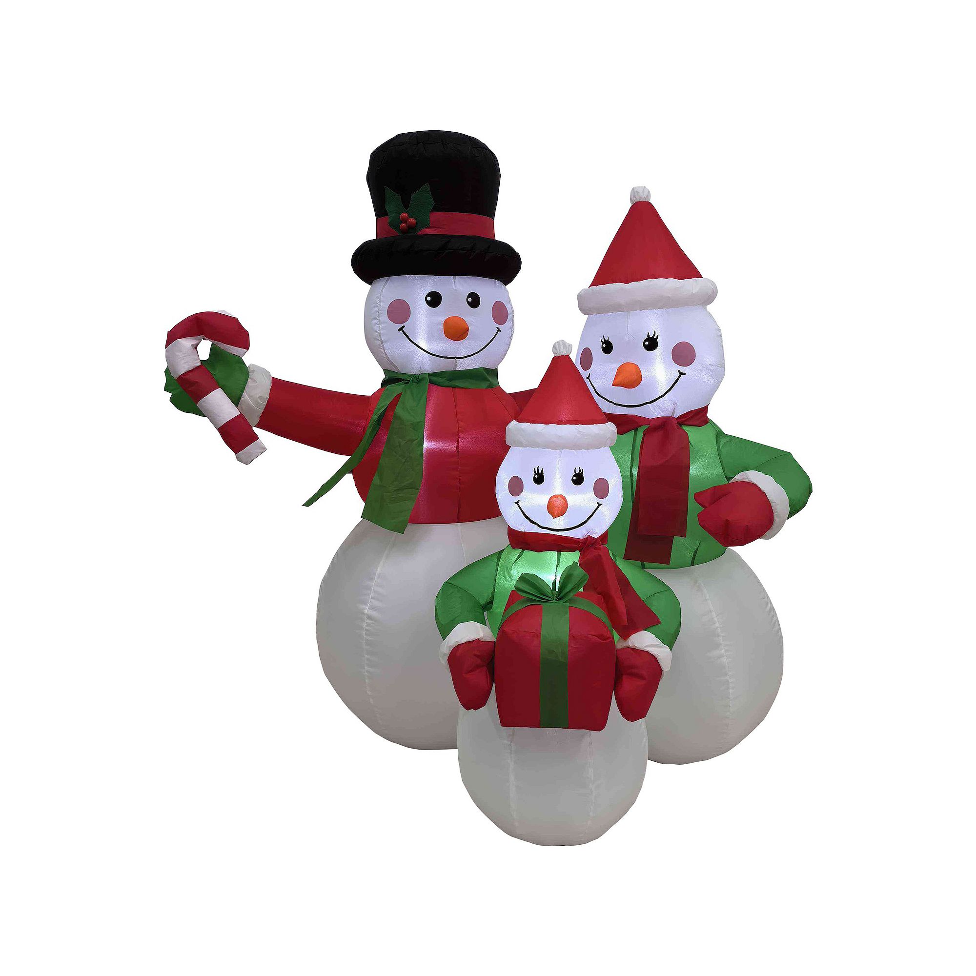 Northlight Lighted Inflatable Family of Snowmen Outdoor Decoration - 4 Feet SKU:183181 sku 183181