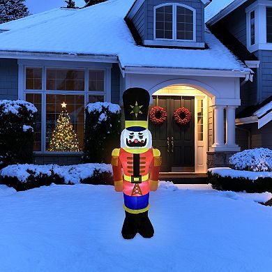 Northlight Lighted Inflatable Nutcracker Soldier Outdoor Decoration - 6.25 Feet