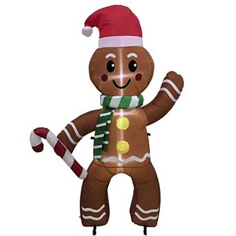 Northlight 5-ft. LED Inflatable Gingerbread Man Outdoor Decoration