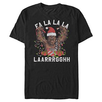 Men's Star Wars Chewbacca Christmas Lights Graphic Tee