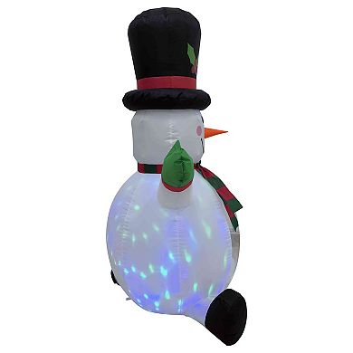 Northlight Lighted Inflatable Snowman with Top Hat Outdoor Decoration - 4 Feet