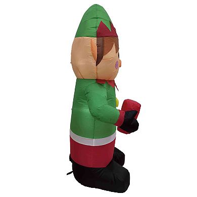 Northlight 4.3-ft. Lighted Inflatable Elf Outdoor Christmas Decoration