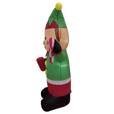 Northlight 4.3-ft. Lighted Inflatable Elf Outdoor Christmas Decoration