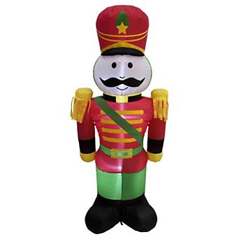 Northlight LED Lighted Inflatable Soldier Nutcracker Outdoor Decoration - 4.25 Feet