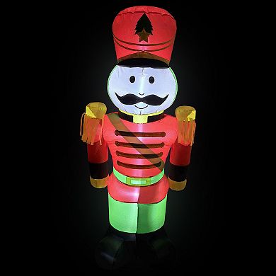 Northlight LED Lighted Inflatable Soldier Nutcracker Outdoor Decoration - 4.25 Feet