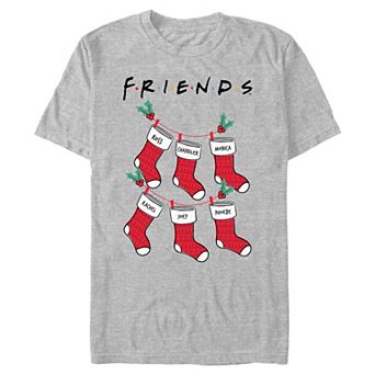 Men's Friends Christmas Stockings Graphic Tee
