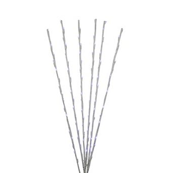 Northlight Branch Spray Christmas Pathway Marker with LED Lights 8-ft. White Wire