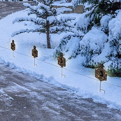Northlight LED Lighted Dreidel Outdoor Pathway Markers - Set of 4 - 10.75 Inches