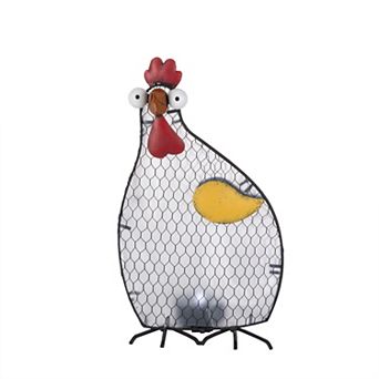 Solar Chicken LED Statue Table Decor