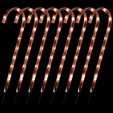 Northlight Candy Cane 8 Function Outdoor Pathway Markers 8-pk.