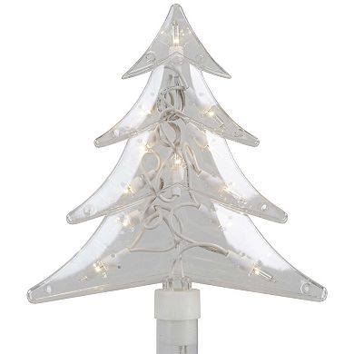 Northlight Lighted Tree Christmas Pathway Markers Outdoor Decor 4-pk.