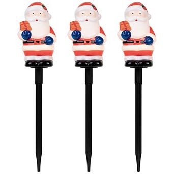 Northlight Lighted Santa Claus Pathway Markers Outdoor Decor 16-Inch 4 pk