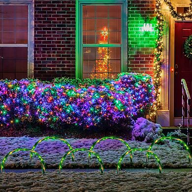 Northlight Candy Cane Outdoor Christmas Arch Pathway Markers 3-pk. Outdoor Decor