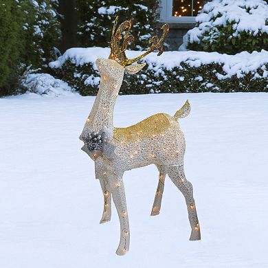 Northlight Lighted Standing Buck Outdoor Christmas Decoration - 48 inches