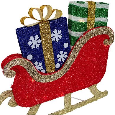 Northlight Lighted Reindeer & Sleigh Christmas Decoration 59 Inches