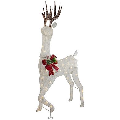 Northlight 60-Inch LED Lighted Glitter Reindeer Outdoor Decoration