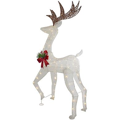 Northlight 60-Inch LED Lighted Glitter Reindeer Outdoor Decoration