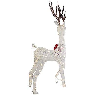 Northlight 60-Inch LED Lighted Glitter Reindeer Outdoor Decoration