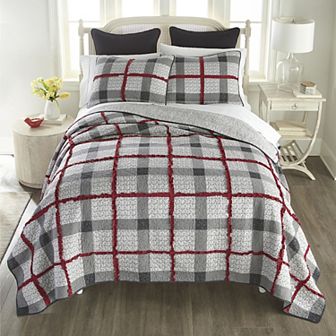 Donna Sharp Dawson Ragged Pieced Cotton Quilt Set