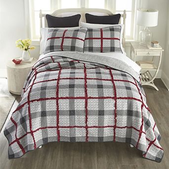 Donna Sharp Dawson Ragged Pieced Cotton Quilt Set