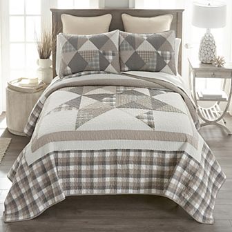 Donna Sharp Smoky Star Pieced Cotton Quilt Set