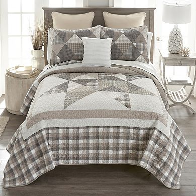Donna Sharp Smoky Star Pieced Cotton Quilt Set