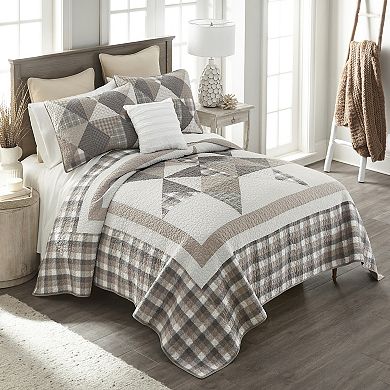 Donna Sharp Smoky Star Pieced Cotton Quilt Set