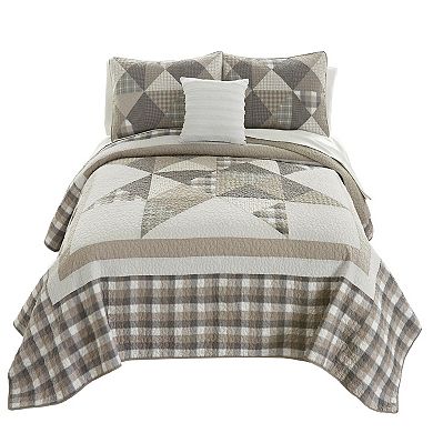 Donna Sharp Smoky Star Pieced Cotton Quilt Set