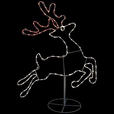 Northlight Lighted Running Reindeer Silhouette Outdoor Decor 36 Inches
