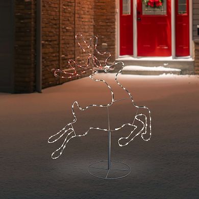 Northlight Lighted Running Reindeer Silhouette Outdoor Decor 36 Inches