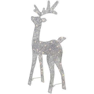 Northlight LED Lighted Glitter Reindeer Outdoor Decoration 39.5-in.