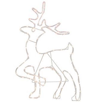 Northlight 24-Inch Lighted Standing Reindeer Silhouette Outdoor Decoration