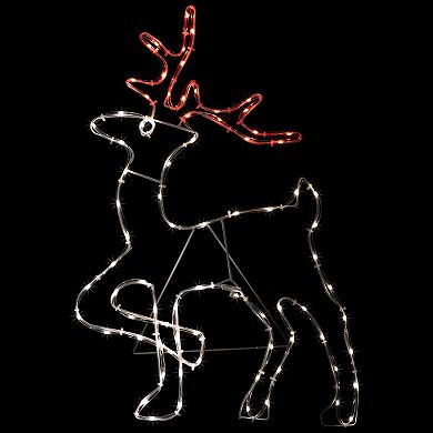 Northlight 24-Inch Lighted Standing Reindeer Silhouette Outdoor Decoration