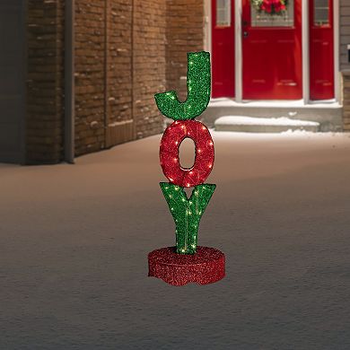 Northlight Lighted 'Joy' Outdoor Christmas Sign 39-Inch