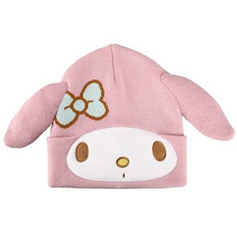 Women's My Melody 3D Bigface Embroidered Fleece Hat