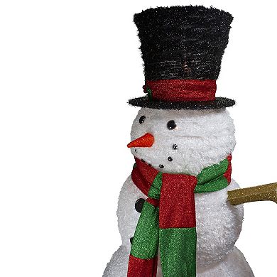 Northlight Lighted Tinsel Snowman Outdoor Decoration 60 Inches
