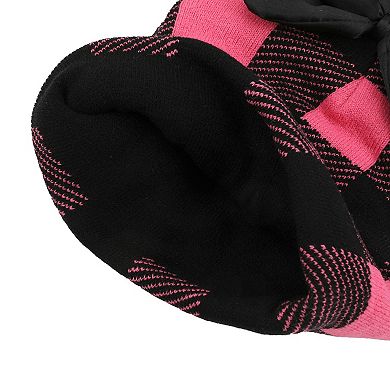 Women's Disney Minnie Mouse Ears Plaid Cuff Beanie