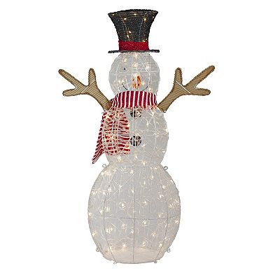 Northlight 48-Inch LED Lighted Snowman with Top Hat Outdoor Decor