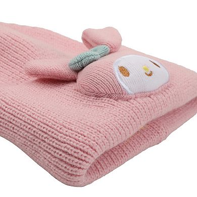 Women's My Melody 3D Plush Character Head Tall Cuff Beanie