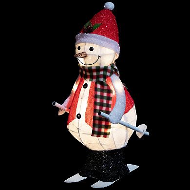 Northlight 24-Inch LED Lighted Animated Skiing Snowman Outdoor Decor