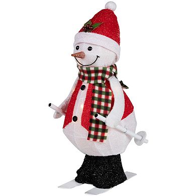 Northlight 24-Inch LED Lighted Animated Skiing Snowman Outdoor Decor