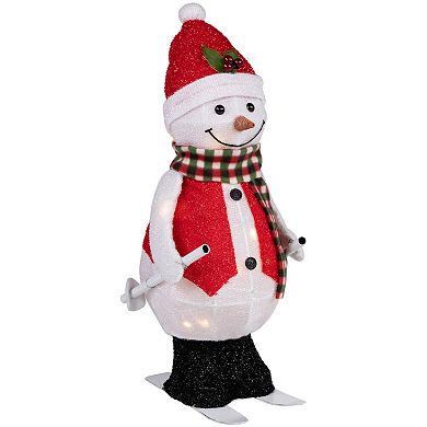 Northlight 24-Inch LED Lighted Animated Skiing Snowman Outdoor Decor