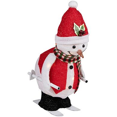 Northlight 24-Inch LED Lighted Animated Skiing Snowman Outdoor Decor