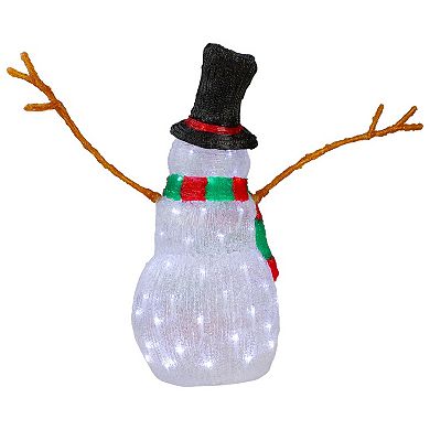 Northlight 23-Inch Lighted Commercial Grade Acrylic Snowman Outdoor Decoration